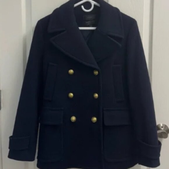 J. Crew Jackets & Blazers - J. Crew Stadium Cloth by Nello Gori Navy Peacoat